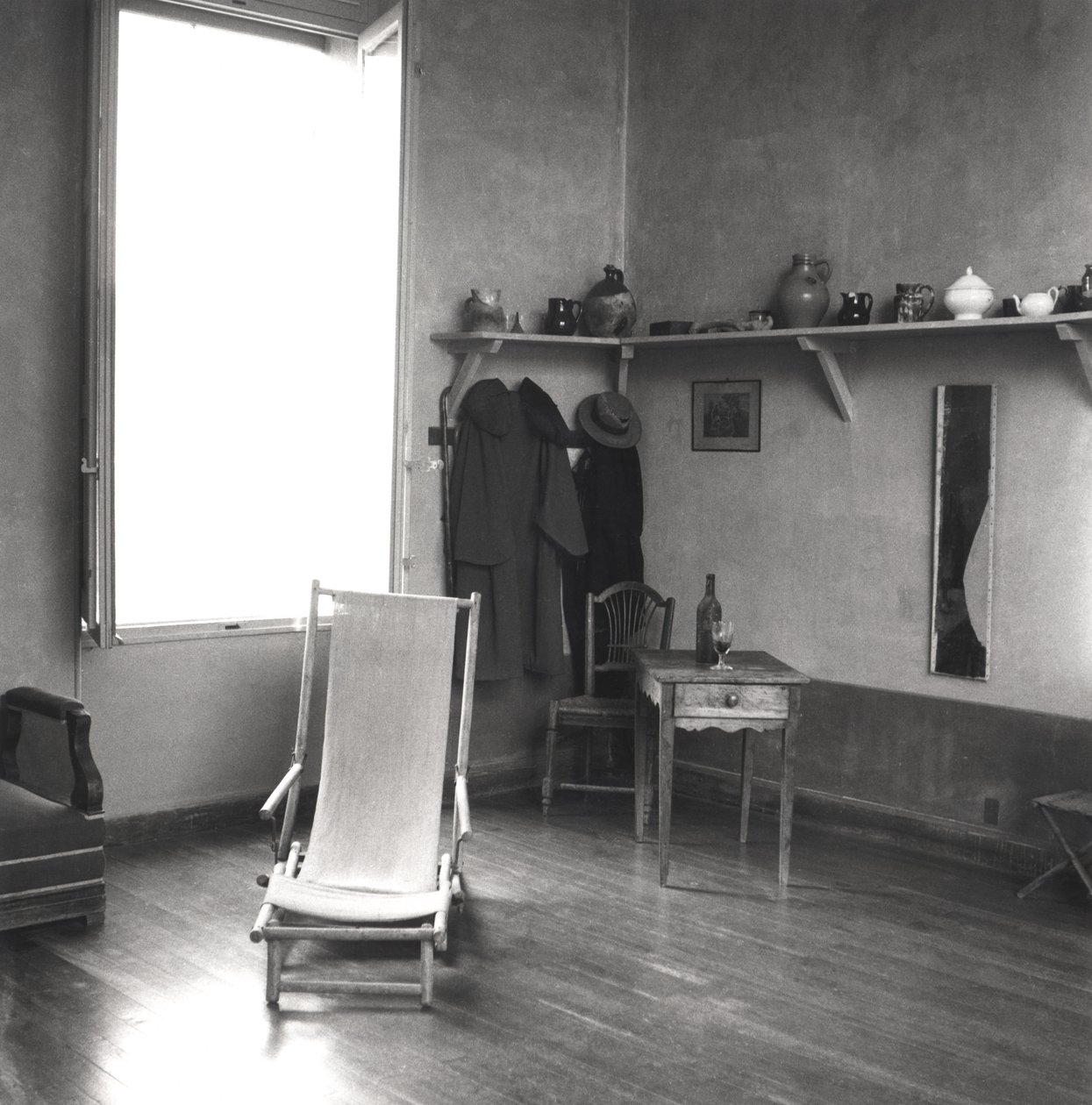 الجزء الداخلي من استوديو Cezannes في Aix-en-Provence ، c.1900-02 بواسطة مصور فرنسي
