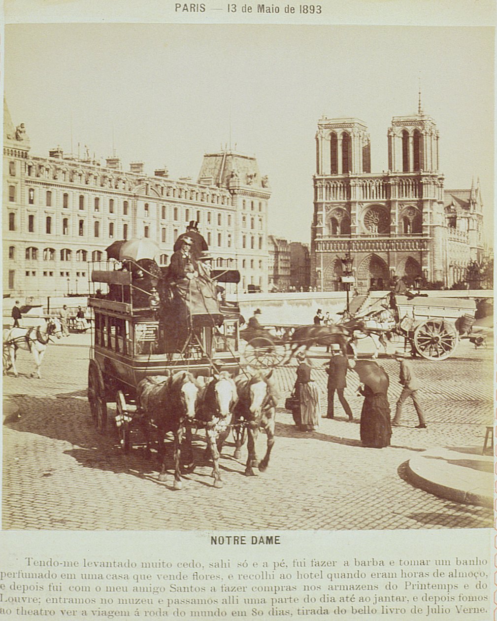 نوتردام ، باريس ، 1893 بواسطة مصور فرنسي