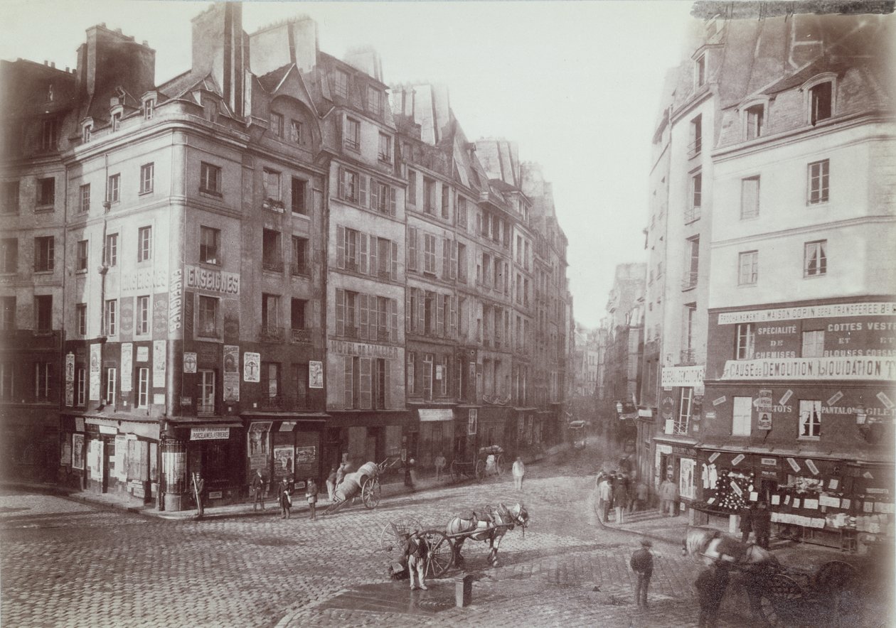 باريس ، شارع جالاندي ، 1888 (صورة بني داكن) بواسطة مصور فرنسي