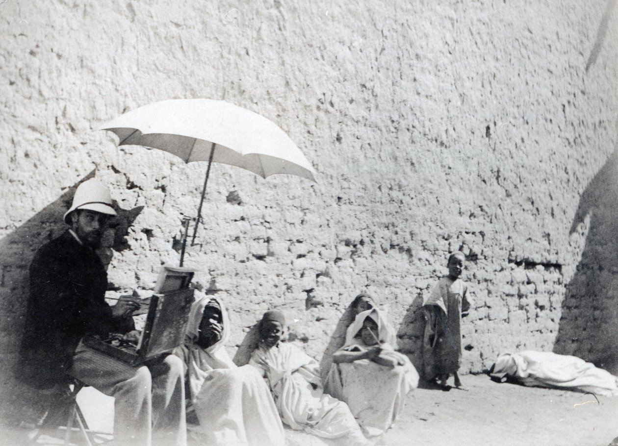 رسم بول ألبرت لورنس في بسكرة ، الجزائر ، 1892 بواسطة مصور فرنسي