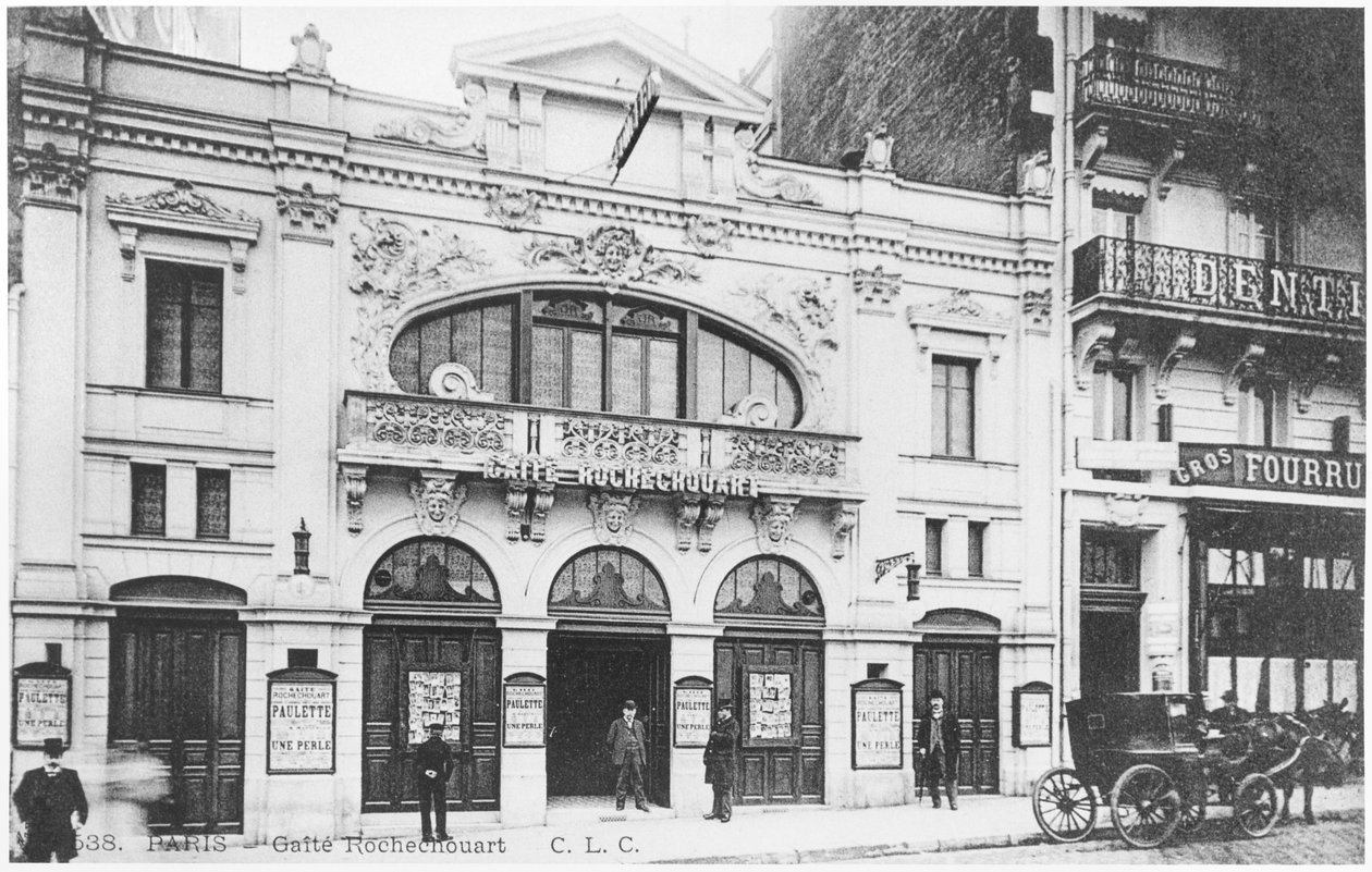 بطاقة بريدية تصور مقهى الحفل Gaite Rochechouart ، 15 Boulevard Rochechouart ، باريس ، c.1900 بواسطة مصور فرنسي