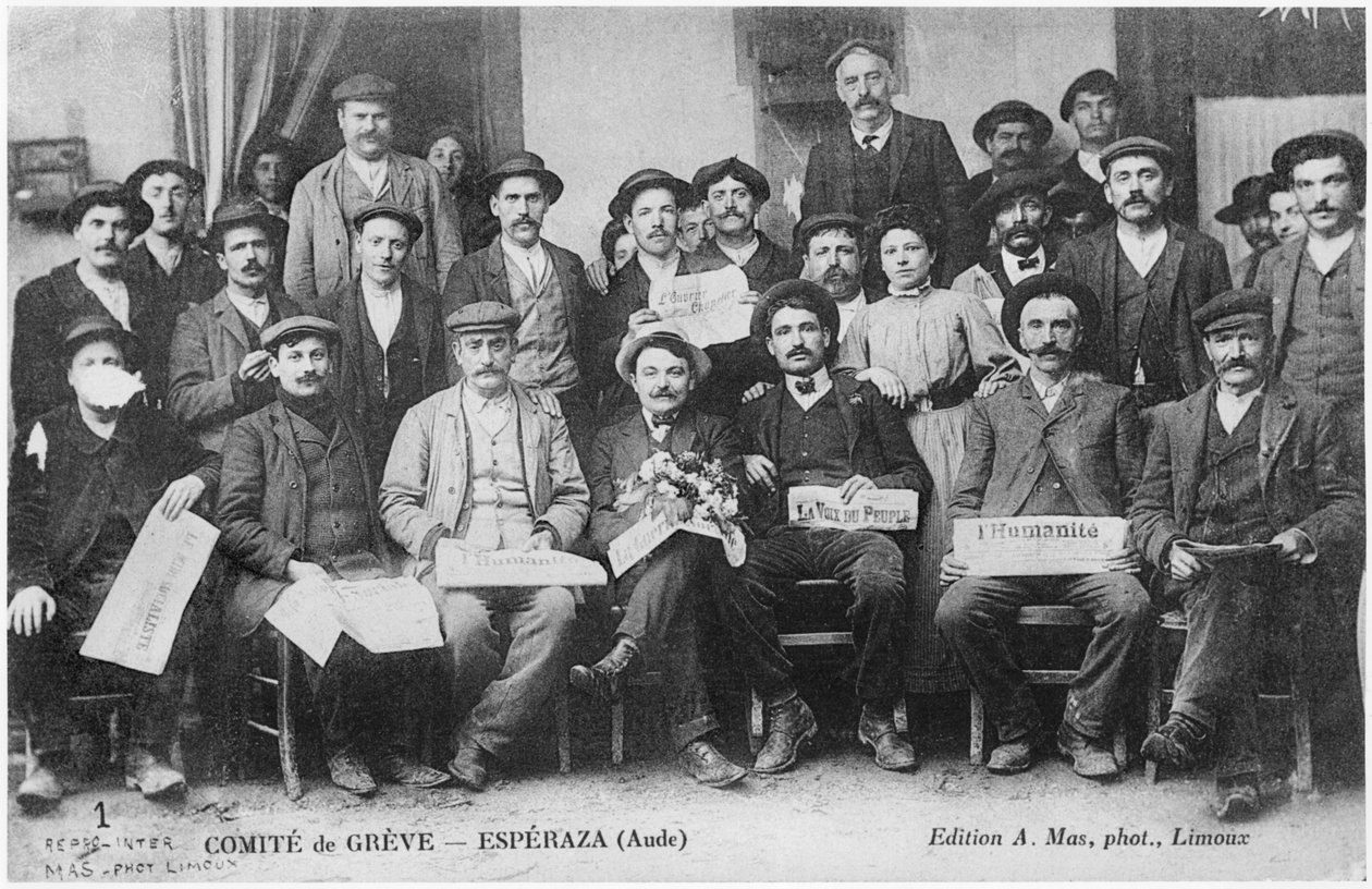 لجنة المضربين في Esperaza ، 1910 بواسطة مصور فرنسي