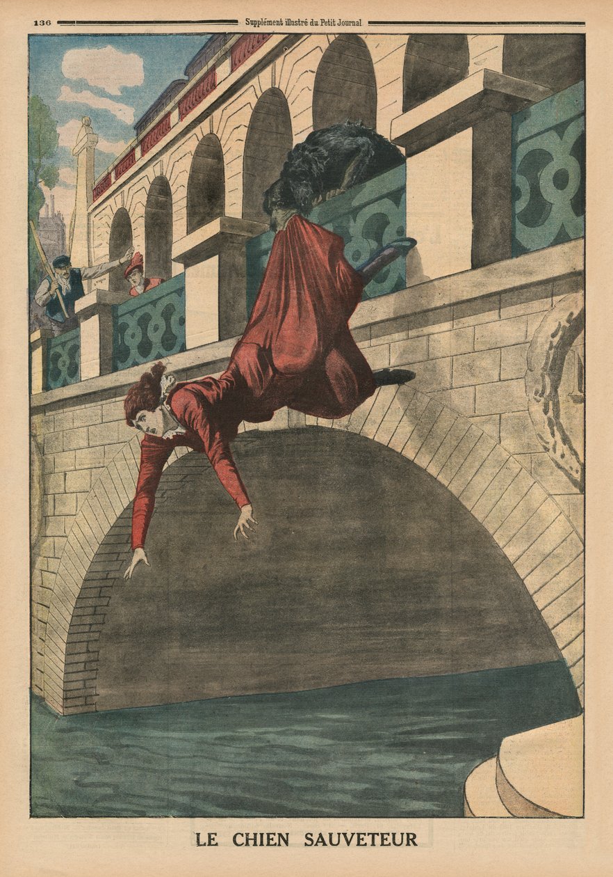 كلب إنقاذ ، صورة الغلاف الأمامي من "لو بيتيت جورنال" ، ملحق إيلوستري ، 26 أبريل 1914 بواسطة المدرسة الفرنسية