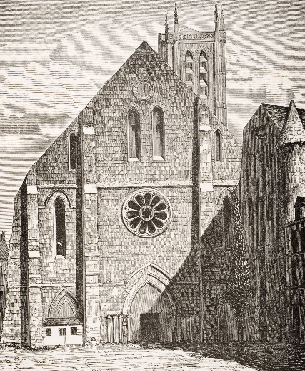 دير سانت جينيفيف ، باريس ، من "Le Moyen Age et La Renaissance" بقلم بول لاكروا (1806-1884) نشر عام 1847 بواسطة المدرسة الفرنسية