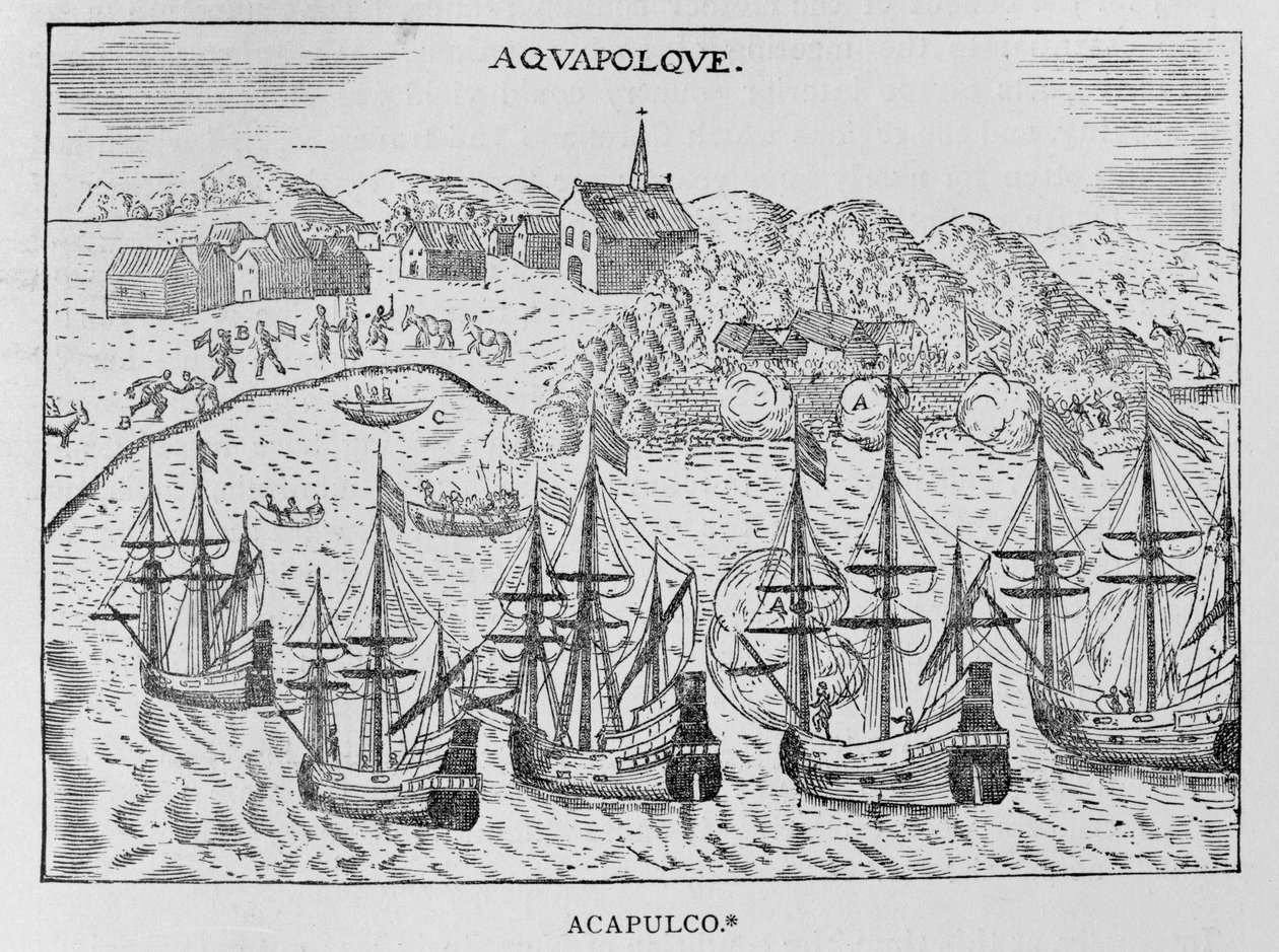 "أكابولكو" ، من جان بابتيست لابات (1663-1738) ، رحلة نوفو ، المجلد الثاني ، باريس ، 1722 بواسطة المدرسة الفرنسية