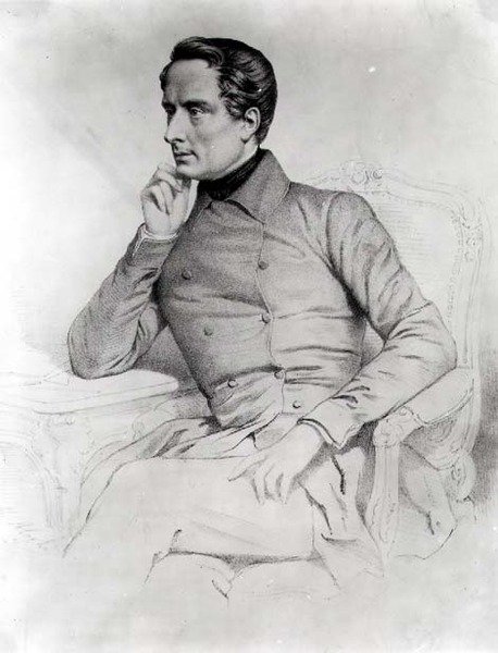 ألفونس ماري لويس برات لامارتين (1790-1869) بواسطة المدرسة الفرنسية