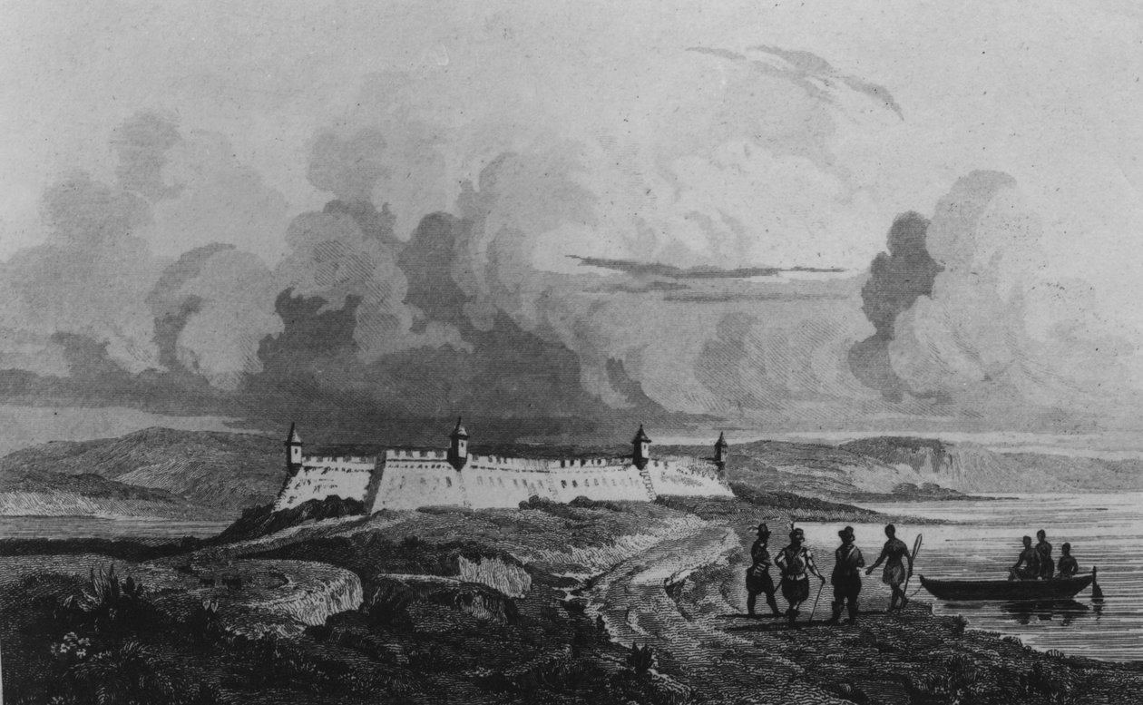 حصن قديم على ريو غراندي ، من "Bresil ، Columbie et Guyanes" بقلم فرديناند دينيس وسيزار فامين 1837 بواسطة المدرسة الفرنسية
