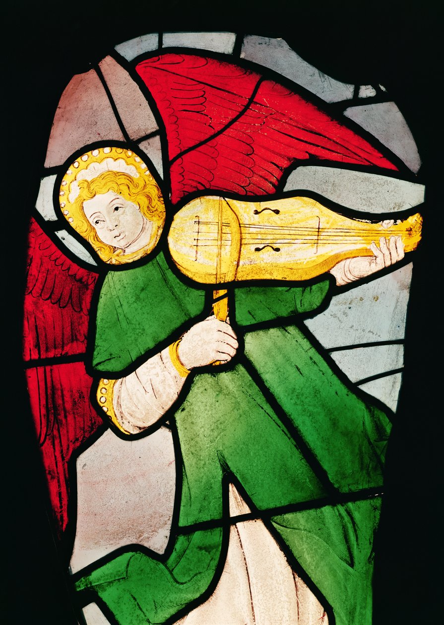 Angel Musician (زجاج ملون) بواسطة المدرسة الفرنسية
