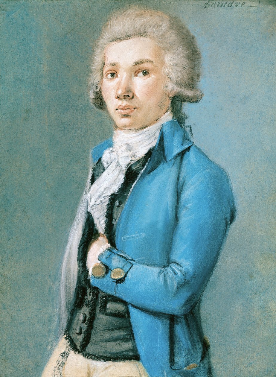 أنطوان بارناف (1761-1793) (باستيل على ورق) بواسطة المدرسة الفرنسية