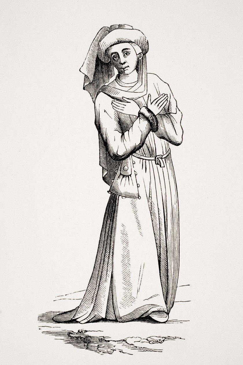محام ، بعد رسم في مخطوطة من القرن الخامس عشر ، من "Le Moyen Age et la Renaissance" بقلم بول لاكروا (1806-1884) نشر عام 1847 بواسطة المدرسة الفرنسية