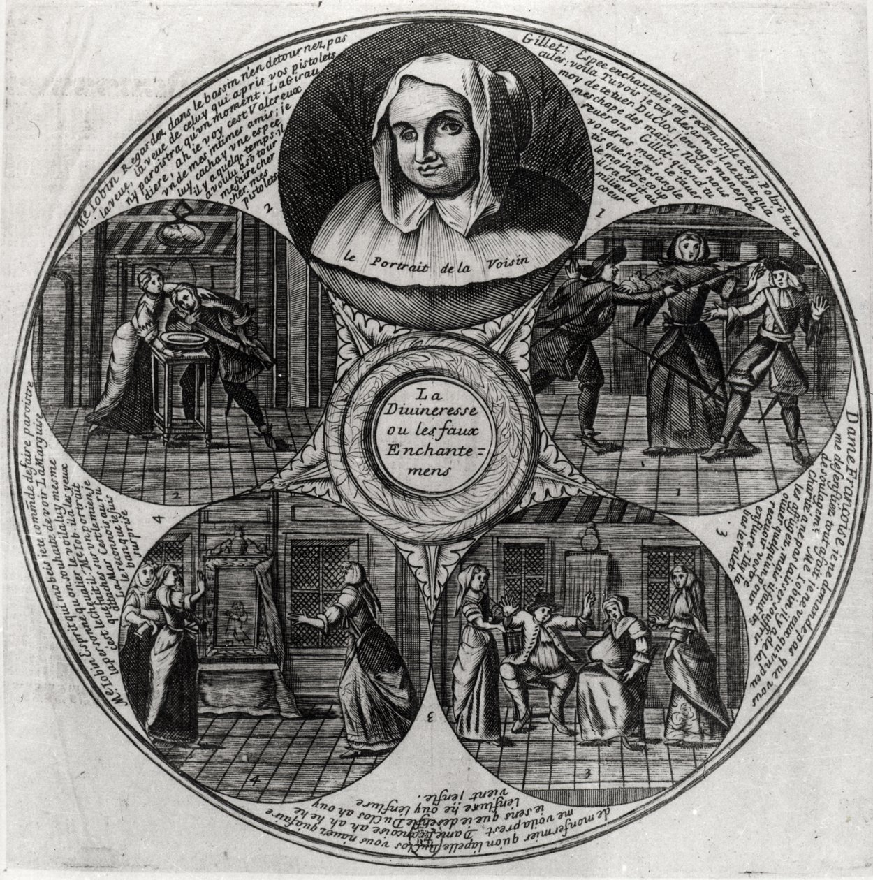 كاثرين مونفويزين (La Voisin) (1640-80) وقضية السموم ، 1679 بواسطة المدرسة الفرنسية