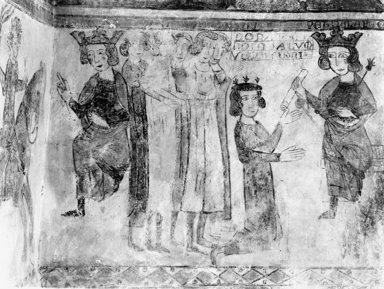 تشارلز الأول (1226-85) كونت أنجو الذي أحضر جثة مانفريد بعد 1265 بواسطة المدرسة الفرنسية