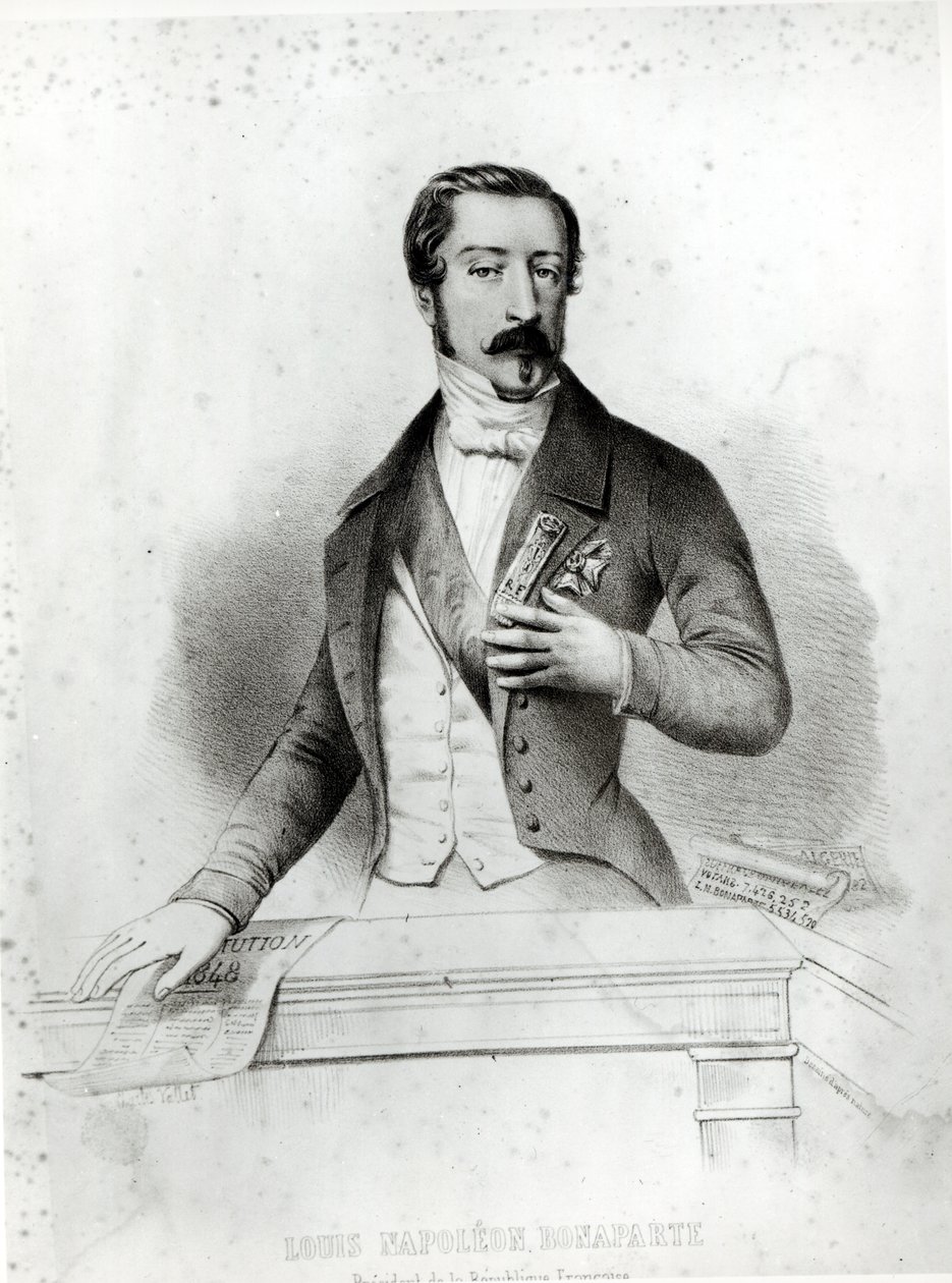 تشارلز لويس نابليون بونابرت (1808-1873) يؤدي اليمين على دستور عام 1848 بواسطة المدرسة الفرنسية