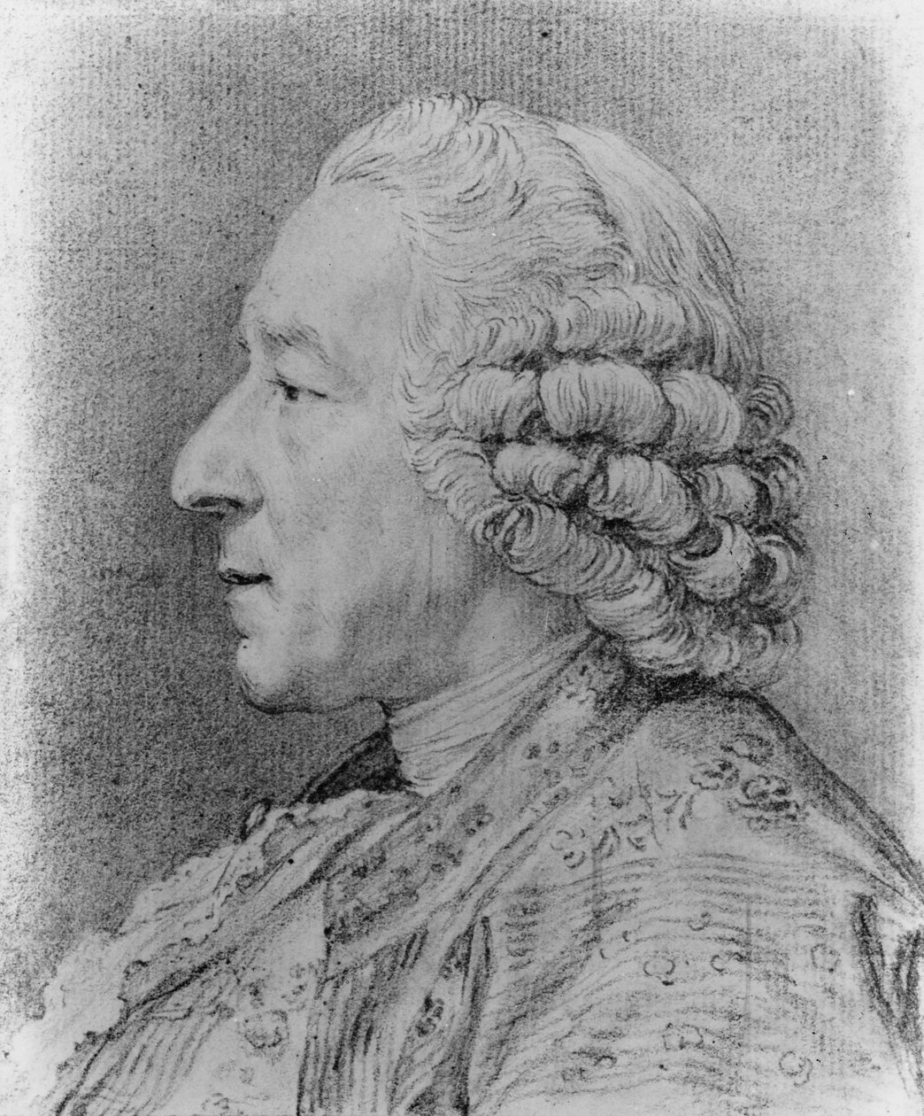 تشارلز نيكولاس كوشين ، 1767 (فحم على ورق) بواسطة المدرسة الفرنسية