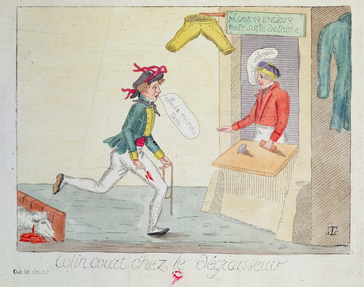 كولين كورت في مزيلات البقع ، 1814 بواسطة المدرسة الفرنسية