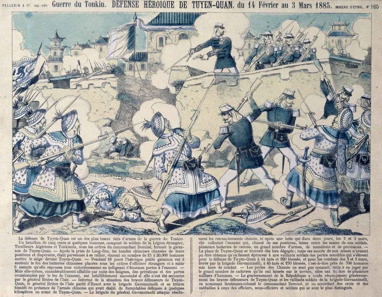 الدفاع عن Tuyen Quang ، 14 فبراير 1885 بواسطة المدرسة الفرنسية