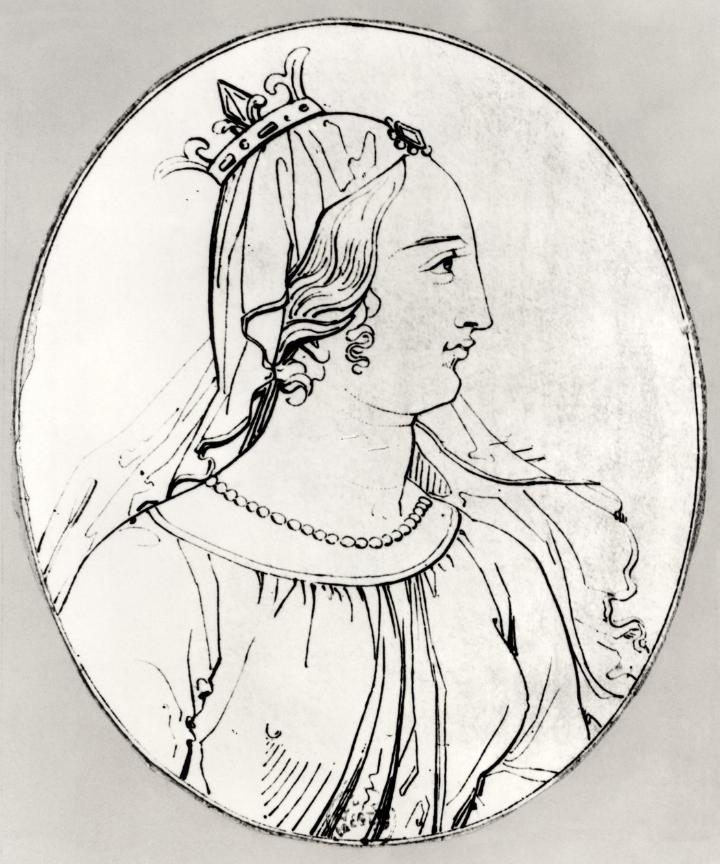 Eleanor of Aquitaine (c.1122-1204) (تفاصيل 158139) بواسطة المدرسة الفرنسية
