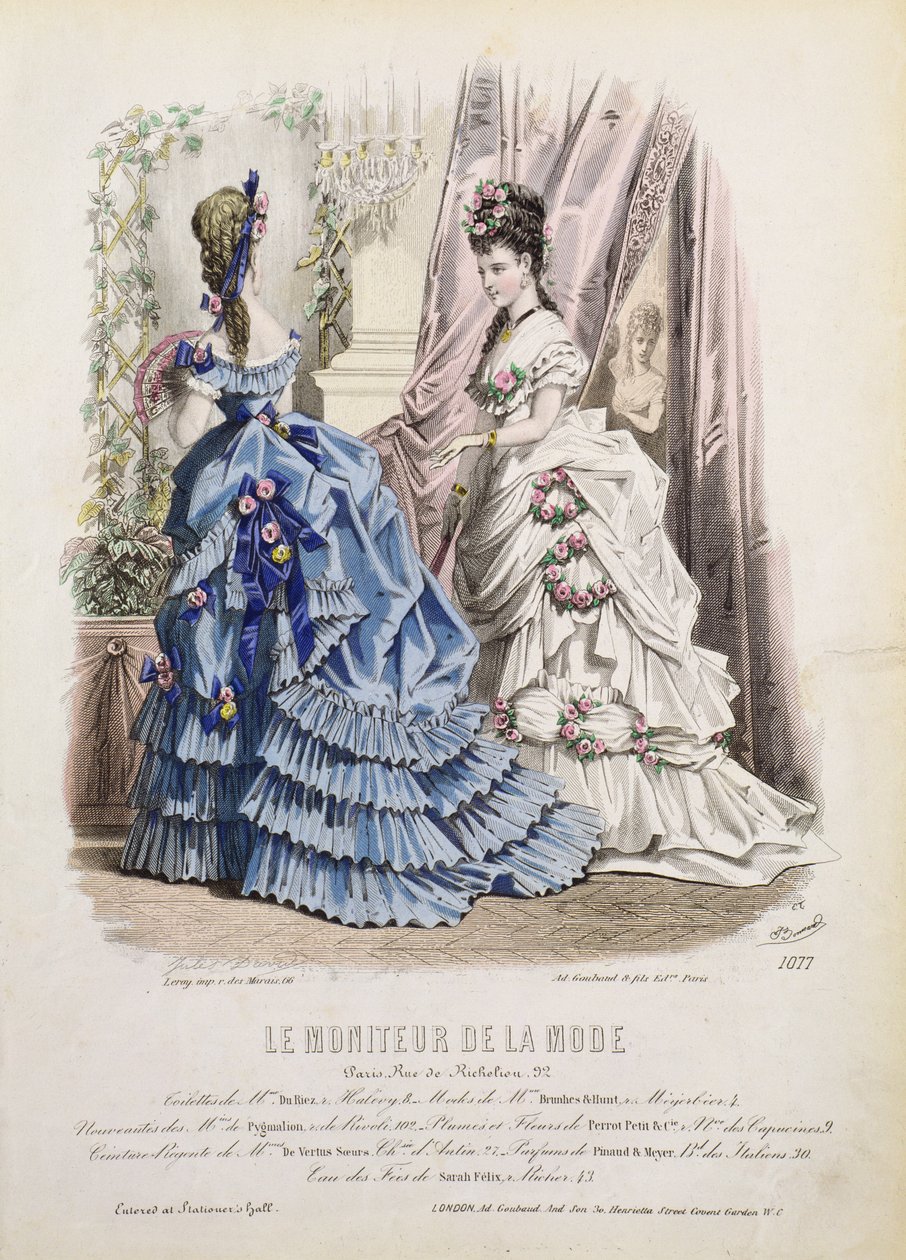 لوحة الموضة من "Le Moniteur de la Mode" بواسطة المدرسة الفرنسية