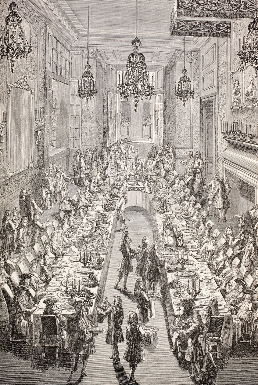 العيد الممنوح للسفير الإسباني بفرنسا في باريس عام 1707 ، 1875 بواسطة المدرسة الفرنسية