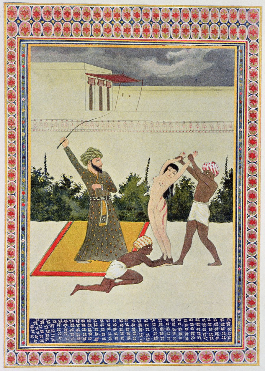 فلاج ، رسم توضيحي من الليالي العربية ، 1895 (نقش ملون) بواسطة المدرسة الفرنسية