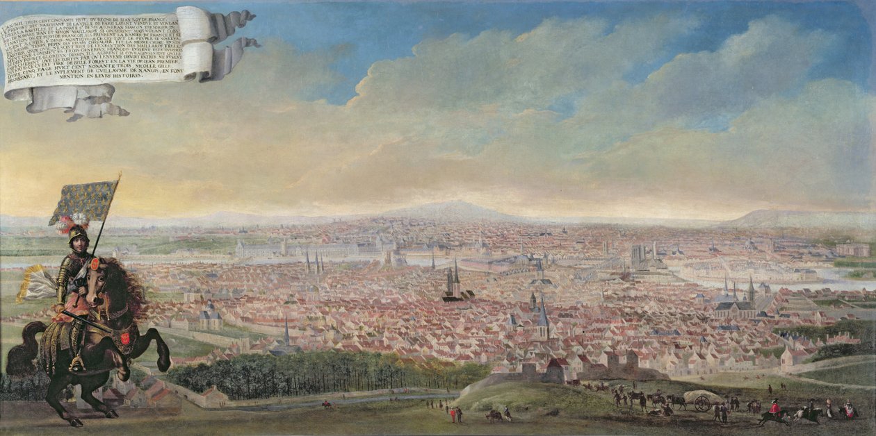 منظر عام لباريس من فوبورج سانت جاك ، c.1640 بواسطة المدرسة الفرنسية