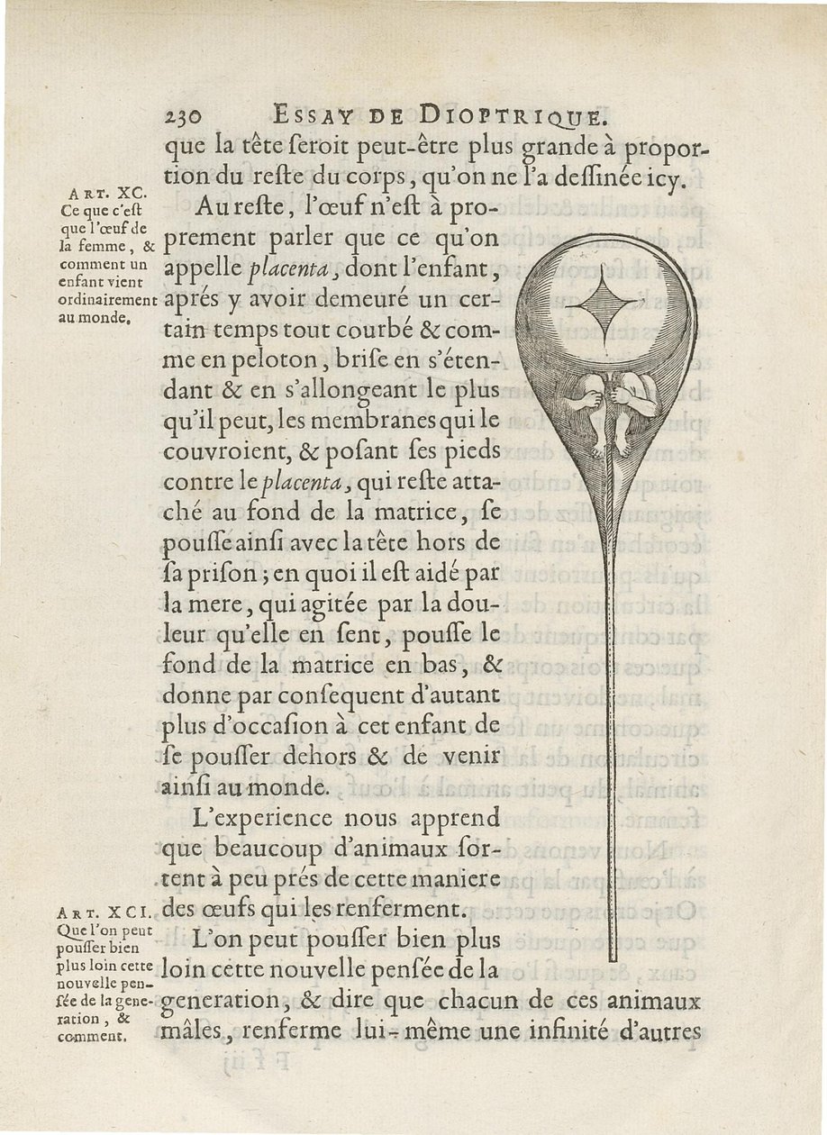 تم تصوير Homunculus داخل الحيوانات المنوية البشرية ، من Essay de Dioptrique بواسطة Niklass Hartsoeker ، 1694 بواسطة المدرسة الفرنسية