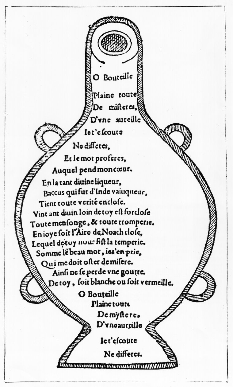 رسم توضيحي من كتاب "Pantagruel" لفرنسوا رابيليه (1494-1553) ، نُشر عام 1605 بواسطة المدرسة الفرنسية