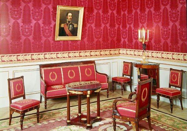 داخل Salle du Trone ، c.1805-11 بواسطة المدرسة الفرنسية