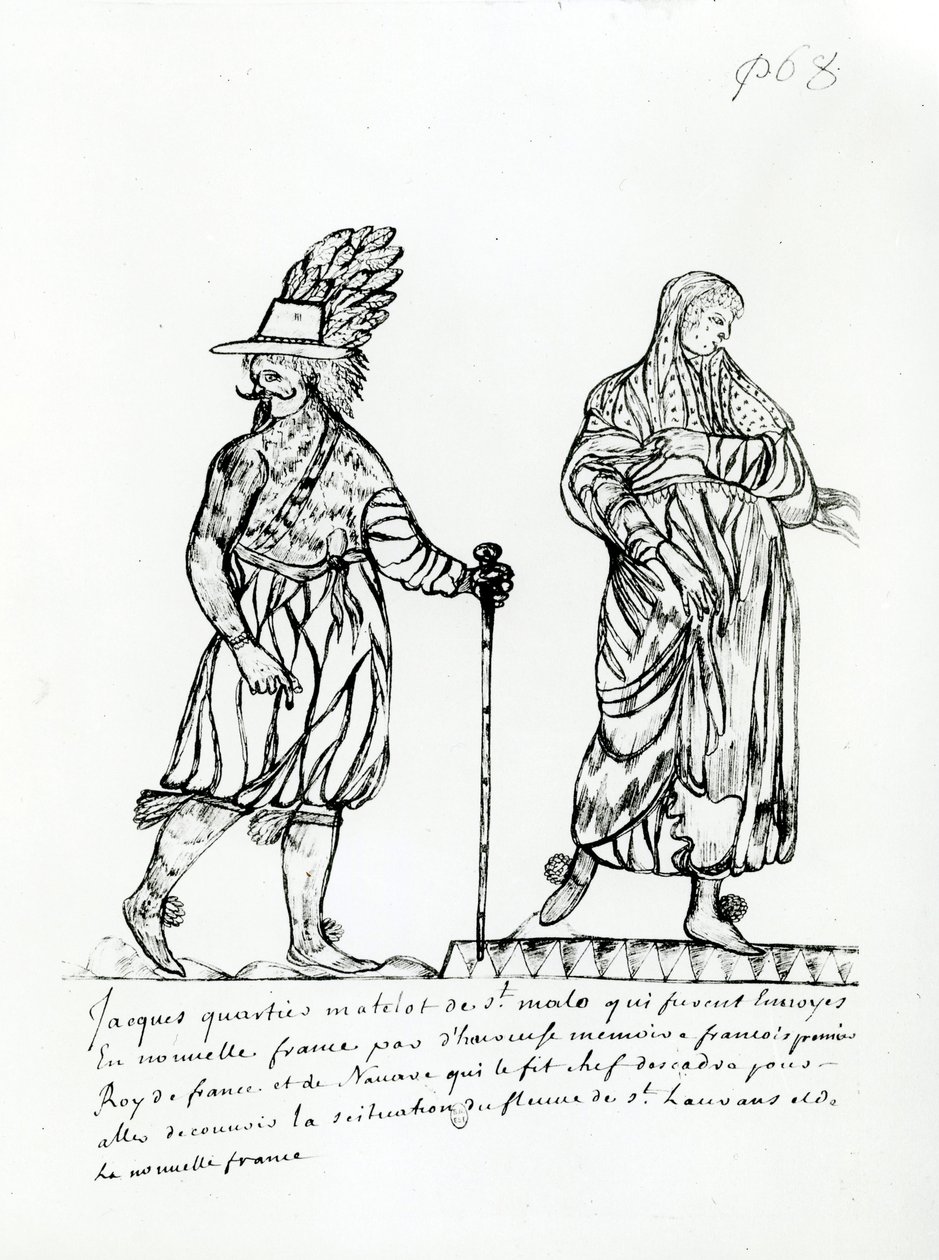 جاك كارتييه (1491-1557) من "Raretes des Indes sauvage" ، Codex Canadiensis بواسطة المدرسة الفرنسية