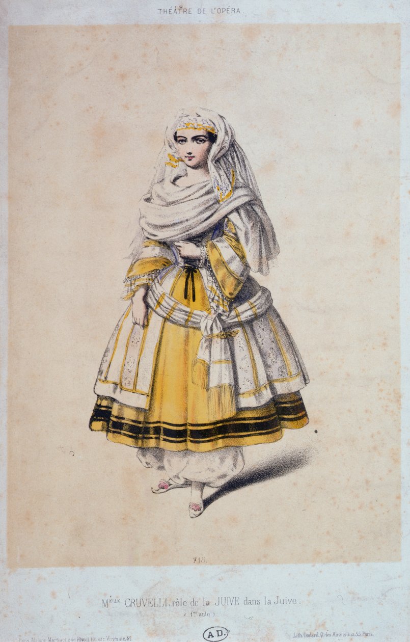 جان صوفي شارلوت كروفيلي (1826-1907) في الدور القيادي لـ La Juive ، القانون الأول ، c.1850-60 بواسطة المدرسة الفرنسية