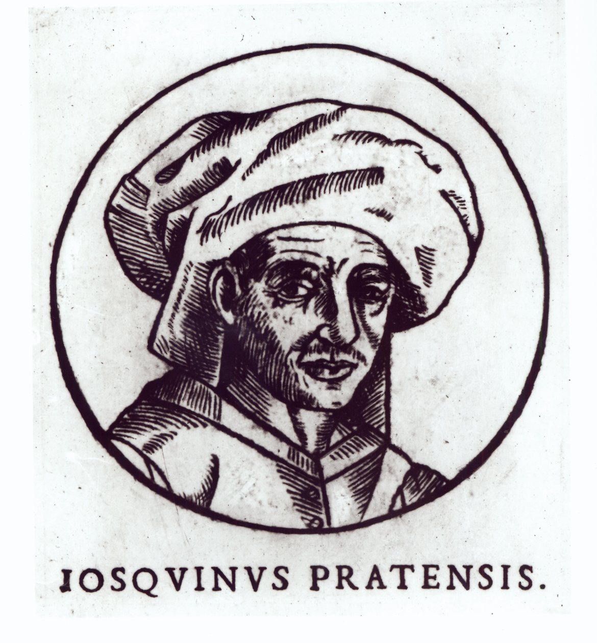 Josquin des Pres (c.1440-1521) منقوش من عمل في كاتدرائية سانت جوديول ، بروكسل بواسطة المدرسة الفرنسية