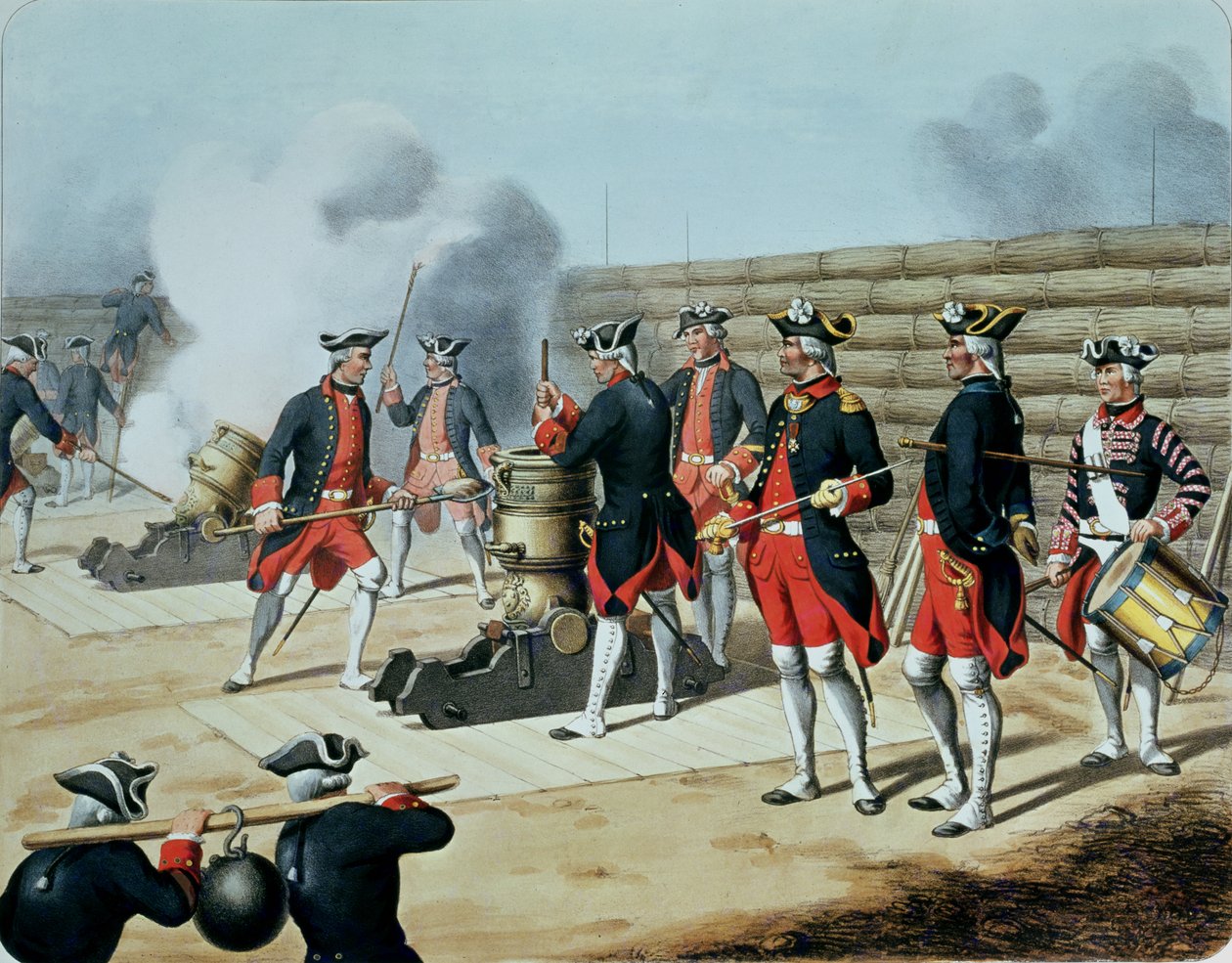 "L&39;Artillerie Francaise" من قبل Moltzheim ، مدفعية الفيلق الملكي عام 1772 بواسطة المدرسة الفرنسية