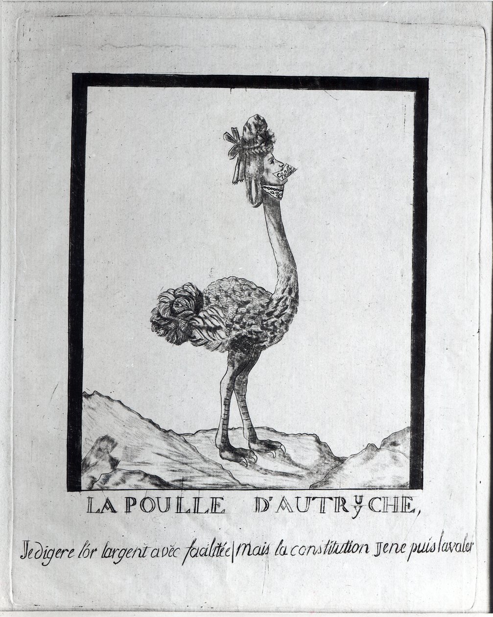 `` La Poulle d&39;Autriche &39;&39; ، كاريكاتير ماري أنطوانيت (1755-1793) 1791 بواسطة المدرسة الفرنسية