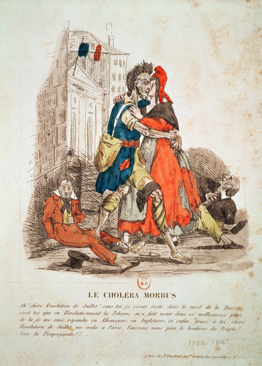 `` Le Cholera Morbus &39;&39; ، رمزية وباء الكوليرا بعد ثورة 1830 ، c.1832 بواسطة المدرسة الفرنسية