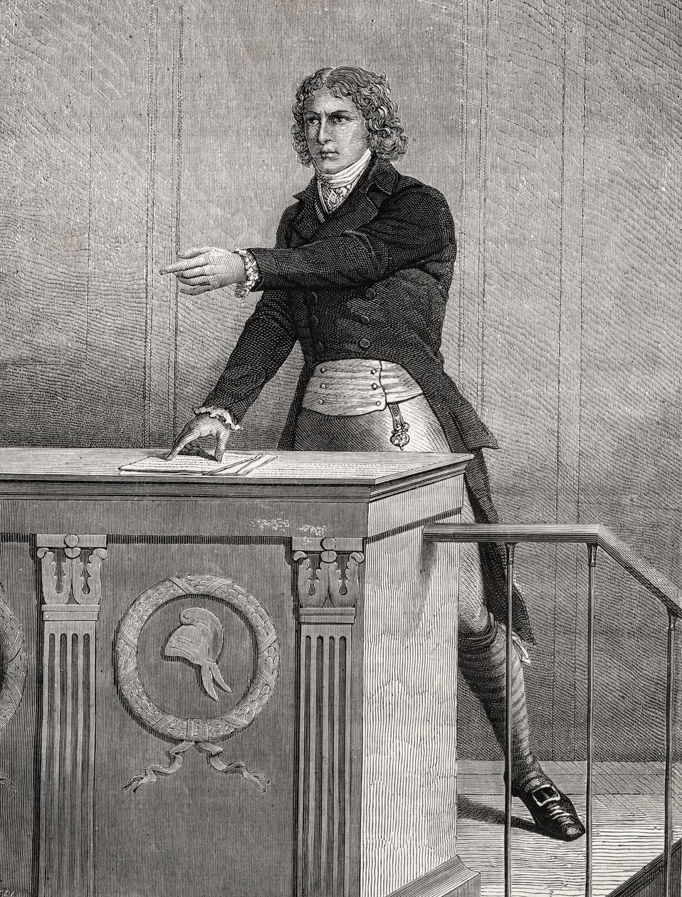 لويس أنطوان دي سانت جاست (1767-1794) بواسطة المدرسة الفرنسية