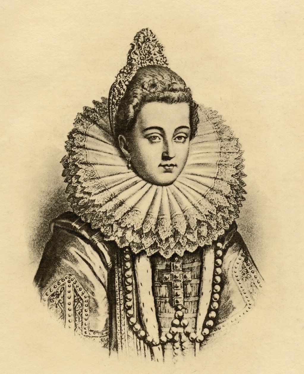 Louise de Lorraine-Vaudemont (1553-1601) بواسطة المدرسة الفرنسية