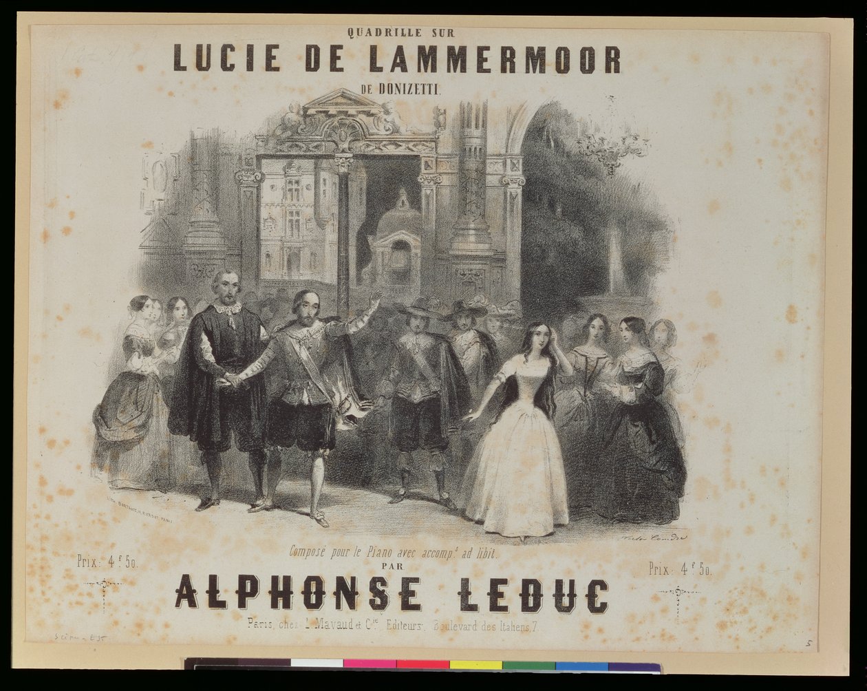 `` Lucia de Lammermoor &39;&39; لـ Gaetano Donizetti (1797-1848) بواسطة المدرسة الفرنسية