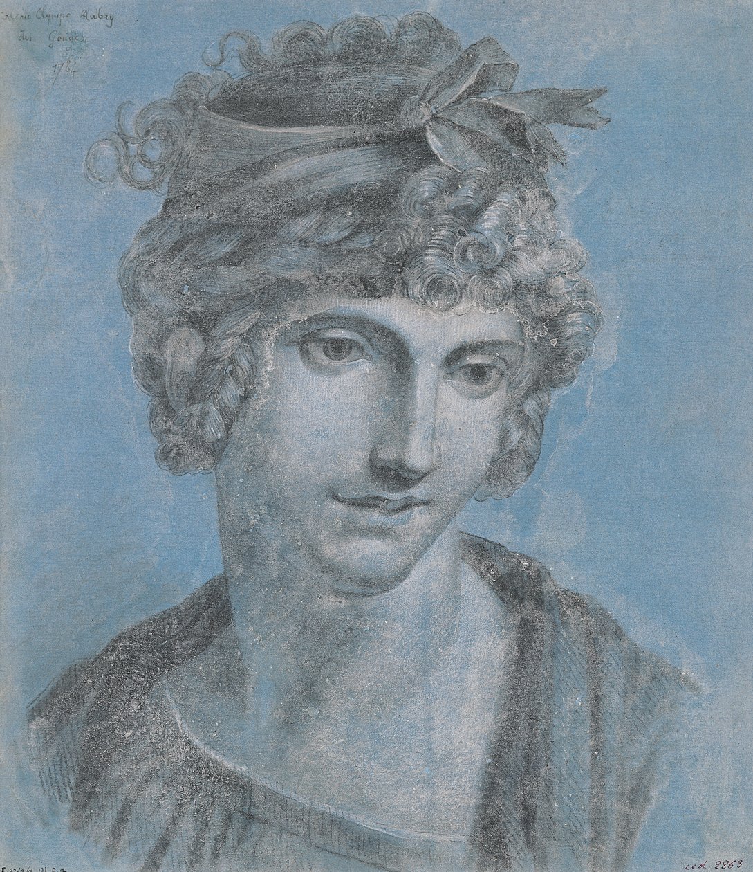 مدام أوبري (1748-93) أولمبيا من جوج ، 1784 (أكواتينت) بواسطة المدرسة الفرنسية