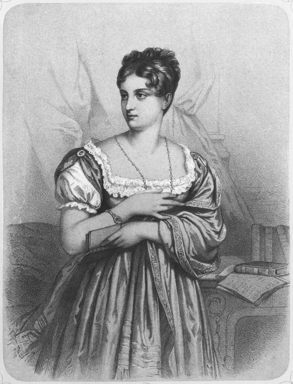 Mademoiselle George ، محفور بواسطة J. Champagne بواسطة المدرسة الفرنسية