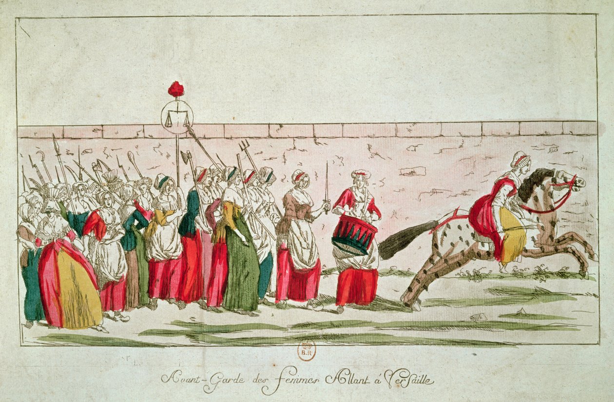 مسيرة النساء في فرساي ، 5 أكتوبر 1789 (انظر أيضًا 78695) بواسطة المدرسة الفرنسية