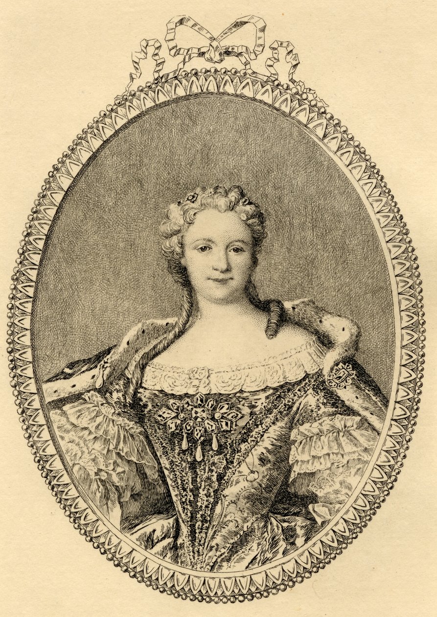 ماريا ليسزينسكا (1703-68) بواسطة المدرسة الفرنسية