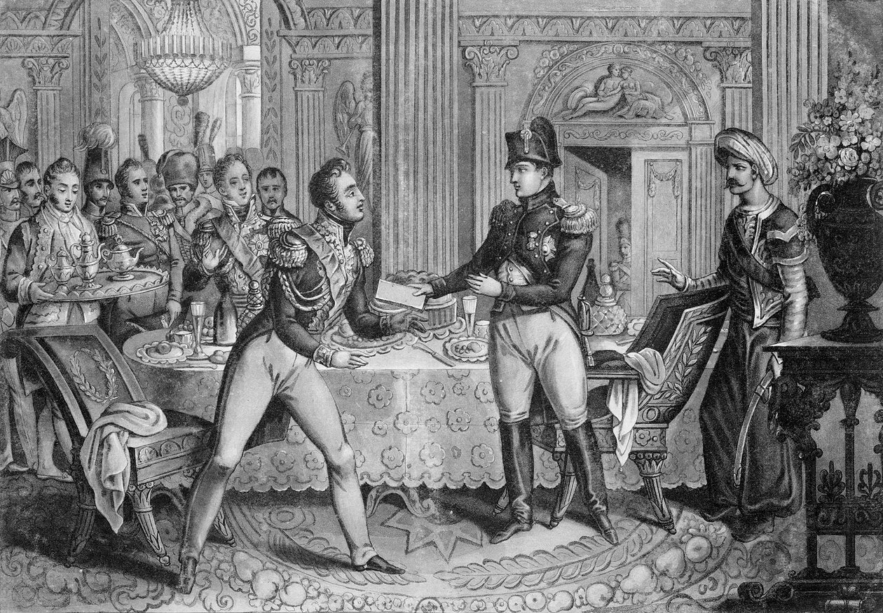 المارشال بيير فرانسوا جوزيف Lefebvre (1755-1820) أنشأ دوق دانتزيج من قبل نابليون (1769-1821) بعد حصار دانتزيج ، 26 مايو 1807 بواسطة المدرسة الفرنسية