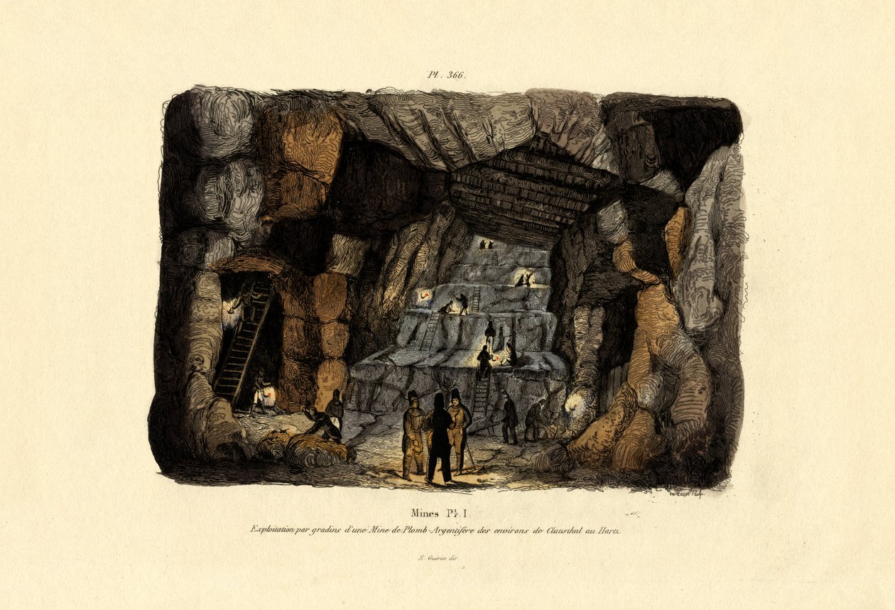 منجم ، 1833-1839 بواسطة المدرسة الفرنسية