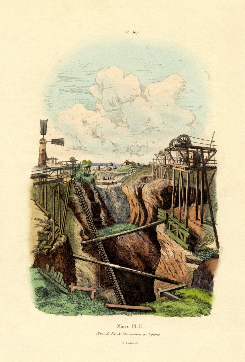 منجم ، 1833-1839 بواسطة المدرسة الفرنسية
