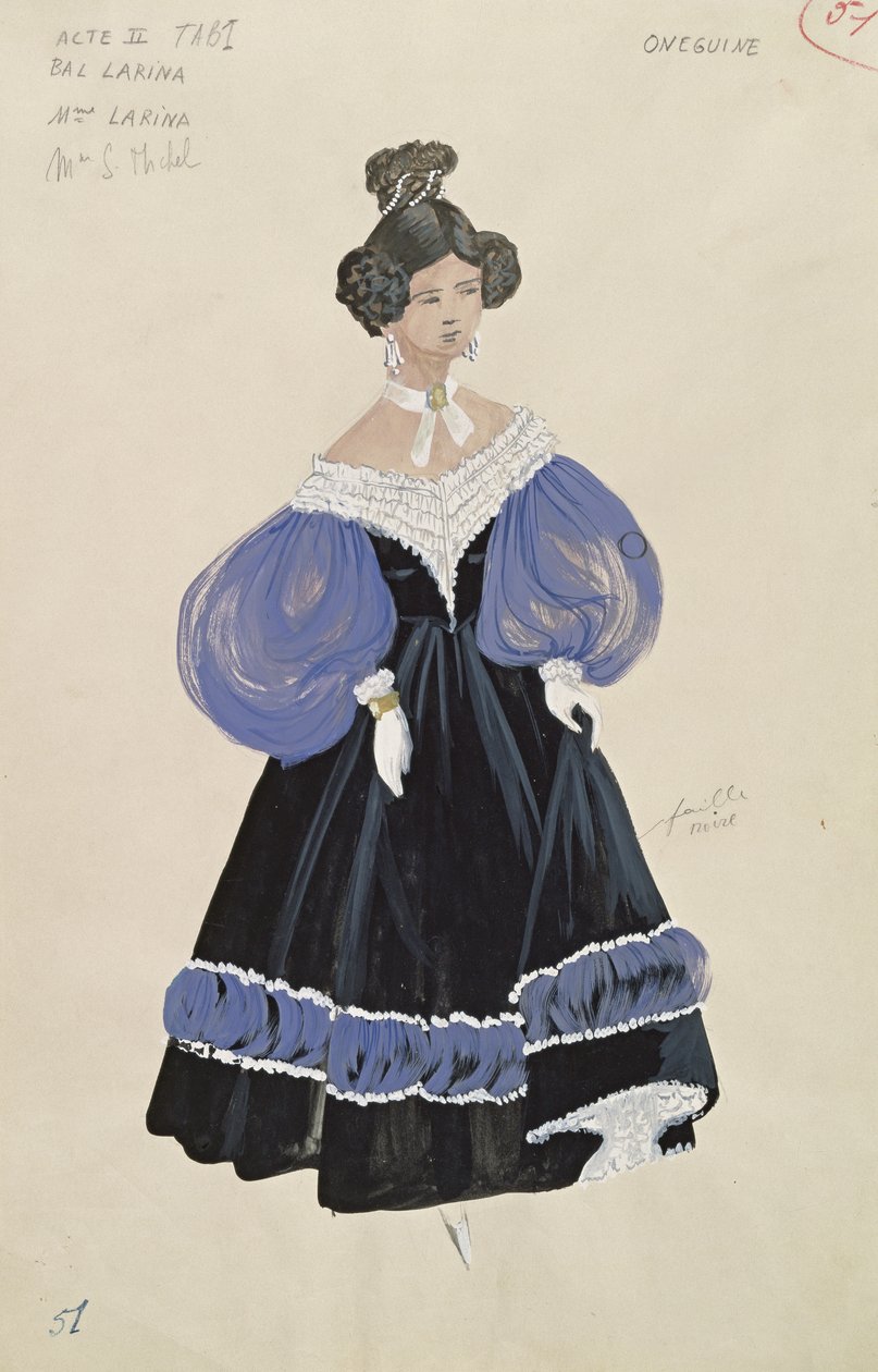 السيدة. لارينا ، من أوبرا "يوجين أونيجين" بقلم بيتر إليتش تشايكوفسكي (1840-1893) بواسطة المدرسة الفرنسية