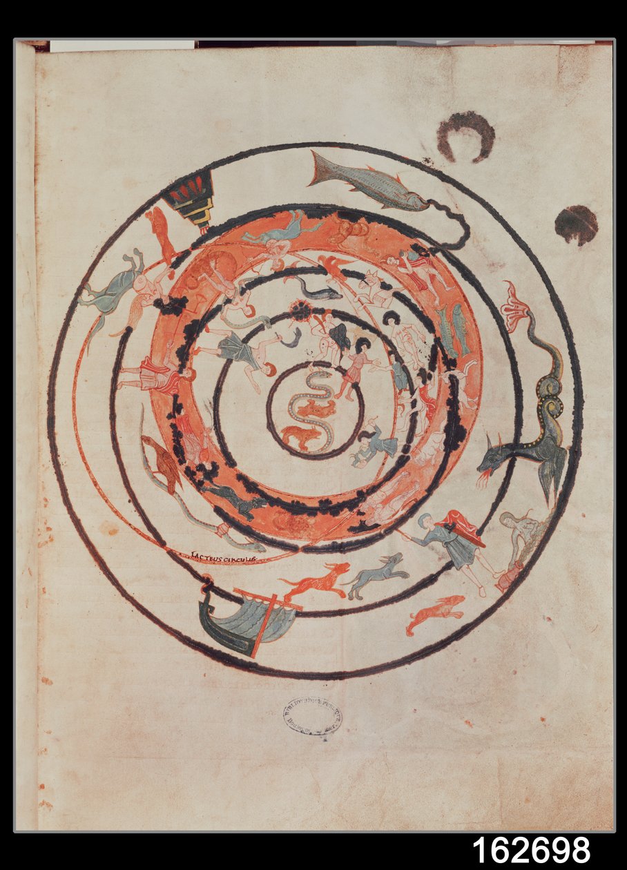 السيدة 188 Fol.20 الأبراج ، رسم توضيحي من "الظواهر" بواسطة Aratos (c.315-240) c.1000 بواسطة المدرسة الفرنسية