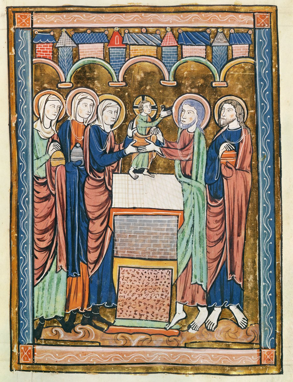 Ms 3016 fol.10 الختان ، من "Psautier a l&39;Usage de Paris" بواسطة المدرسة الفرنسية