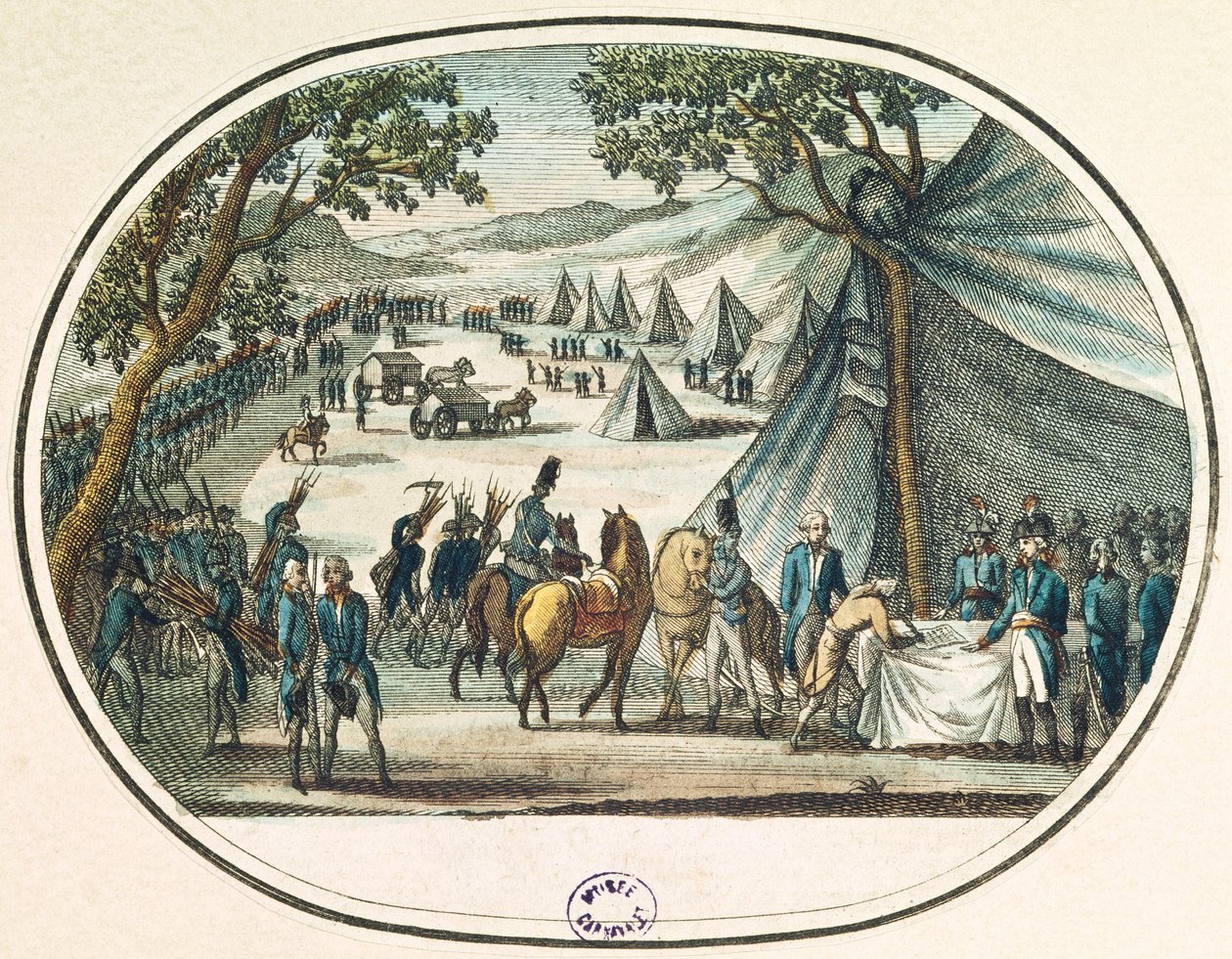 تهدئة فيندي من قبل الجنرال هوش (1768-97) 20 أبريل 1795 بواسطة المدرسة الفرنسية