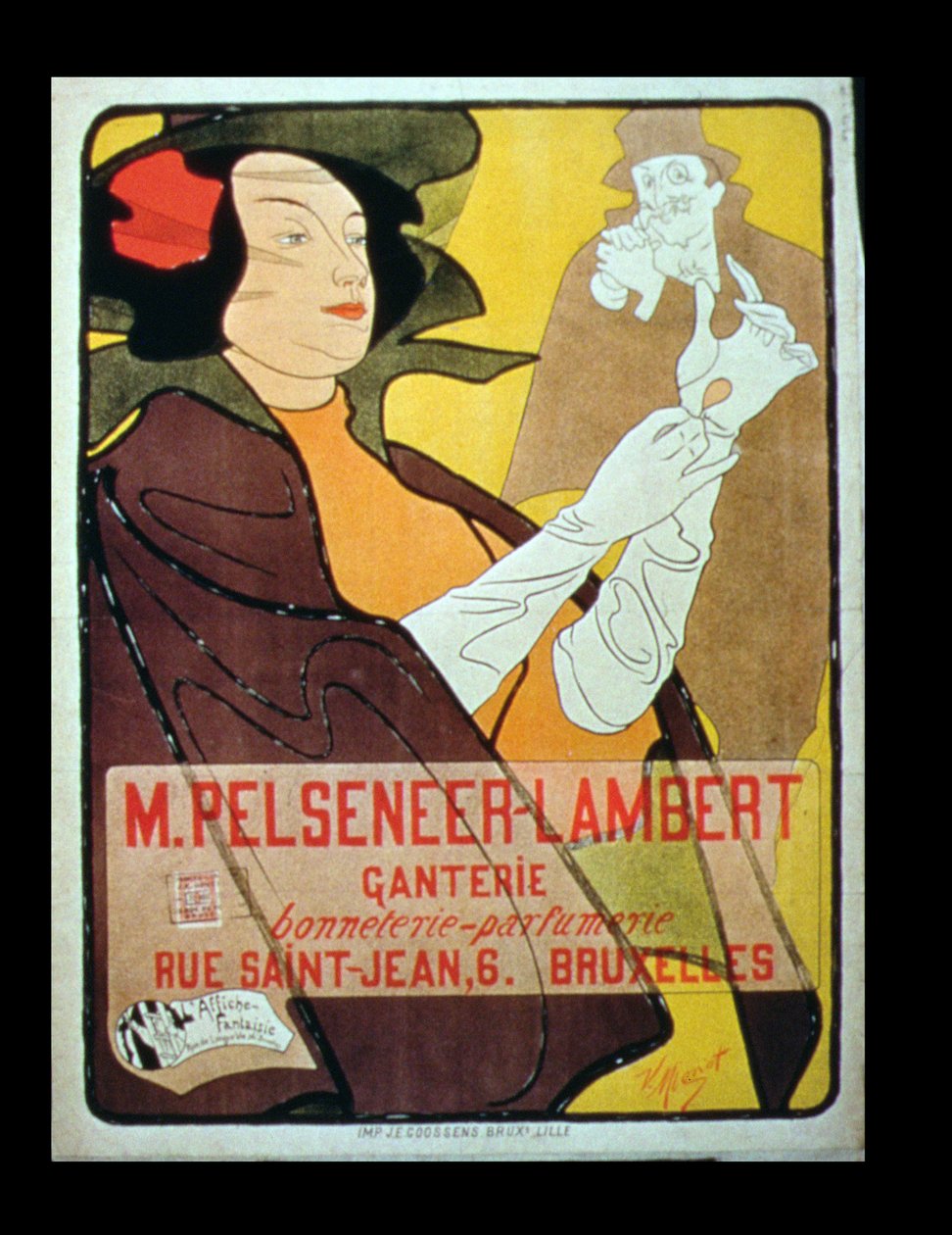 "Pelseneer-Lambert Glove Makers، Millinery and Perfumery" ، بروكسل بواسطة المدرسة الفرنسية
