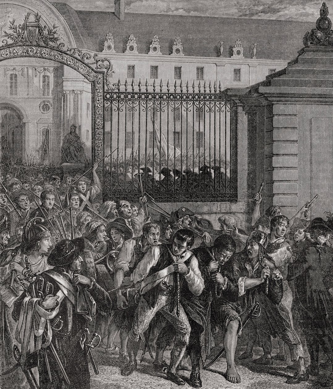 نهب مخزن أسلحة Invalides ، 14 يوليو 1789 بواسطة المدرسة الفرنسية